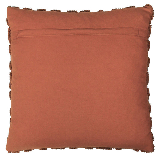 Tufted Geometric Cushion - Brick