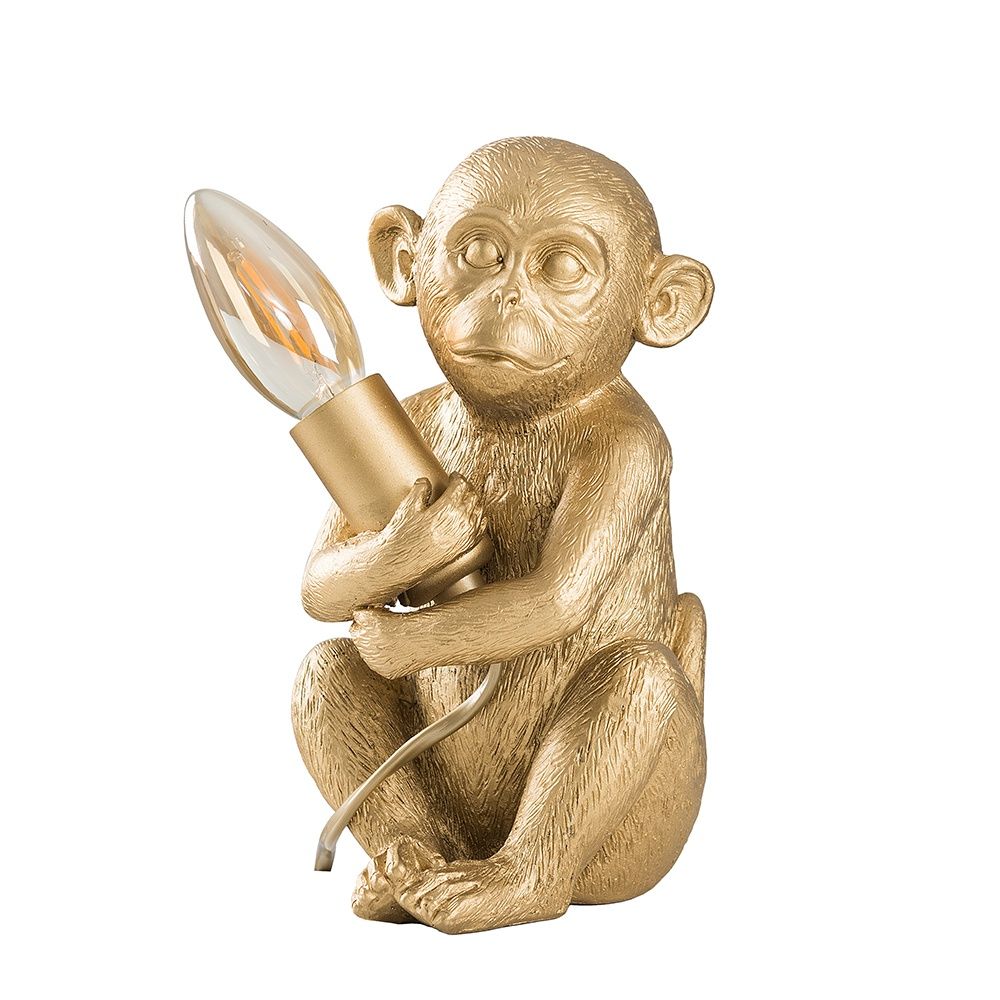 Micah Monkey Gold Table Lamp
