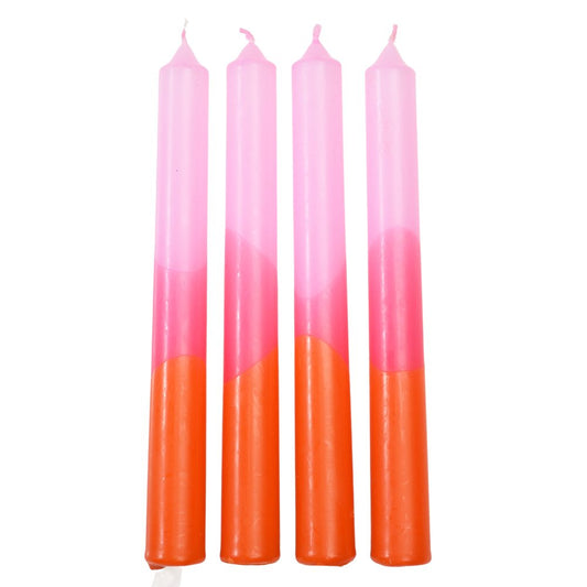 Pink Dip Dye Candles I Set of Four