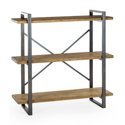 Industrial Metal & Wood Shelf Unit