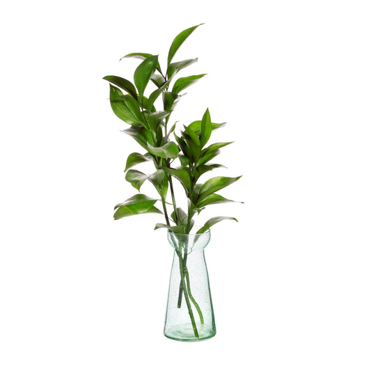 Recycled Glass Bulb Vase, Slim