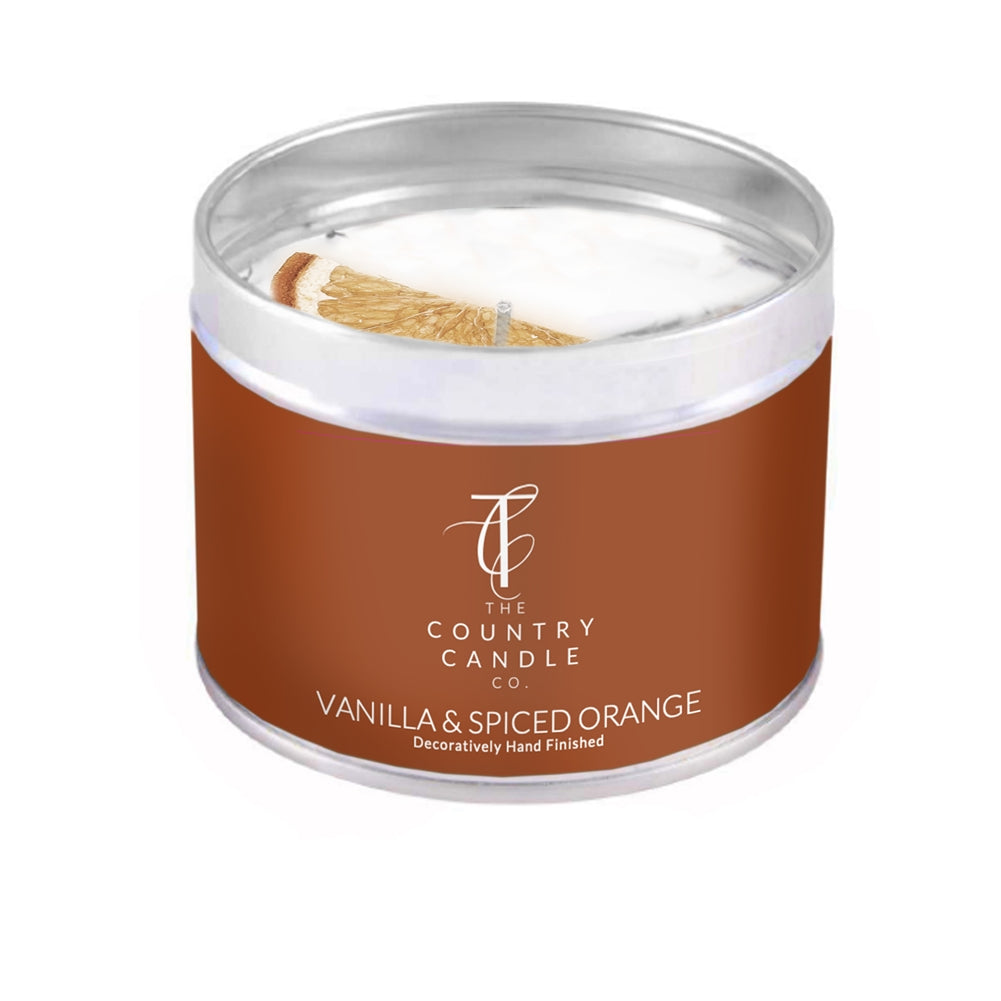 Vanilla & Spiced Orange Tin Candle