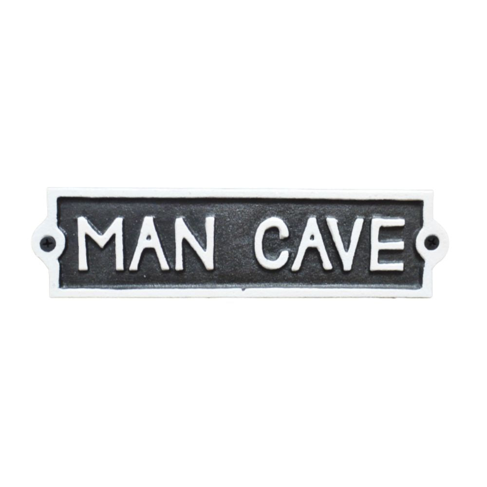 Man Cave Cast Iron Wall Sign