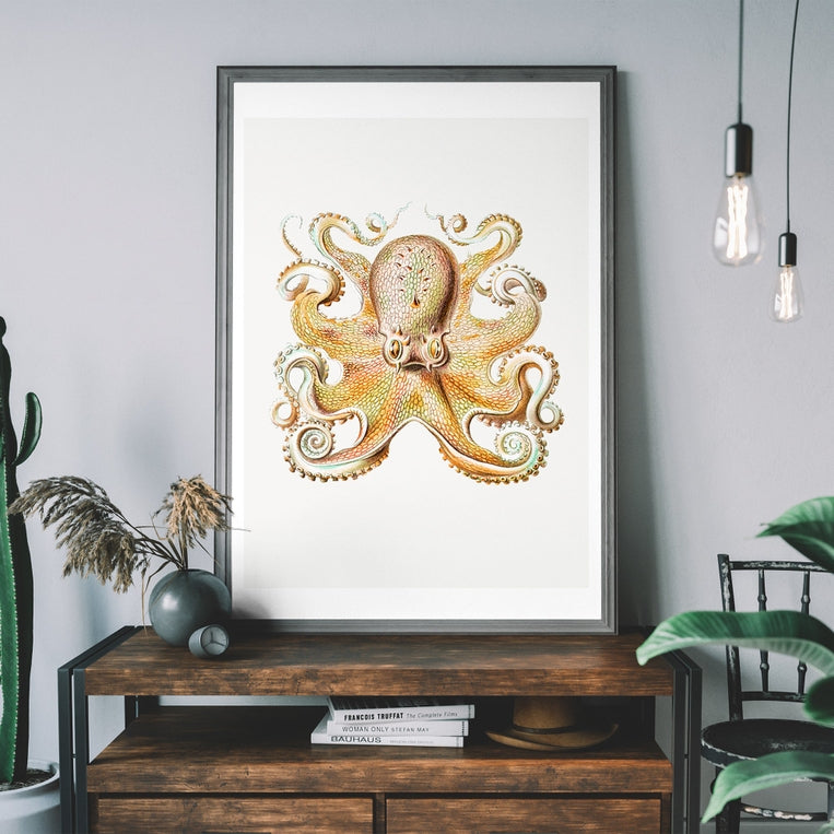 Vintage Octopus Illustration Art Print