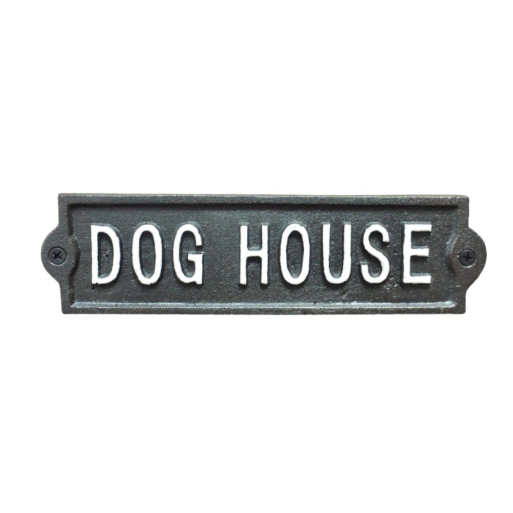 Dog House Cast Iron Wall Sign
