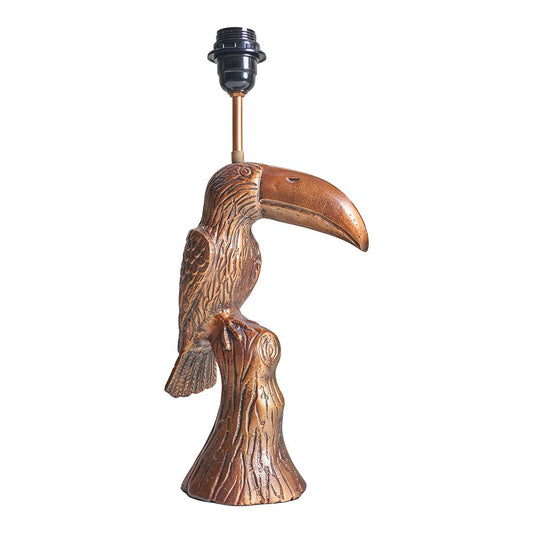Tiki Perched Toucan Bronze Table Lamp