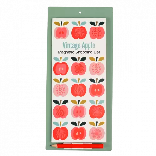 Vintage Apple Magnetic Shopping List Notepad