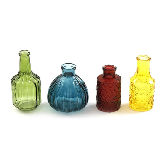 Sally Glass Single Stem Bud Vases | Set of Four