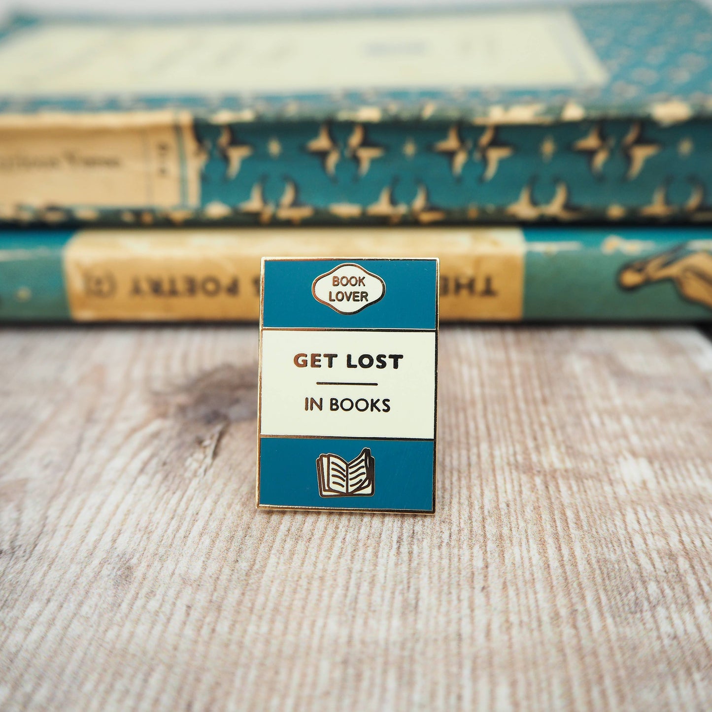 Get Lost In Books Enamel Pin Badge