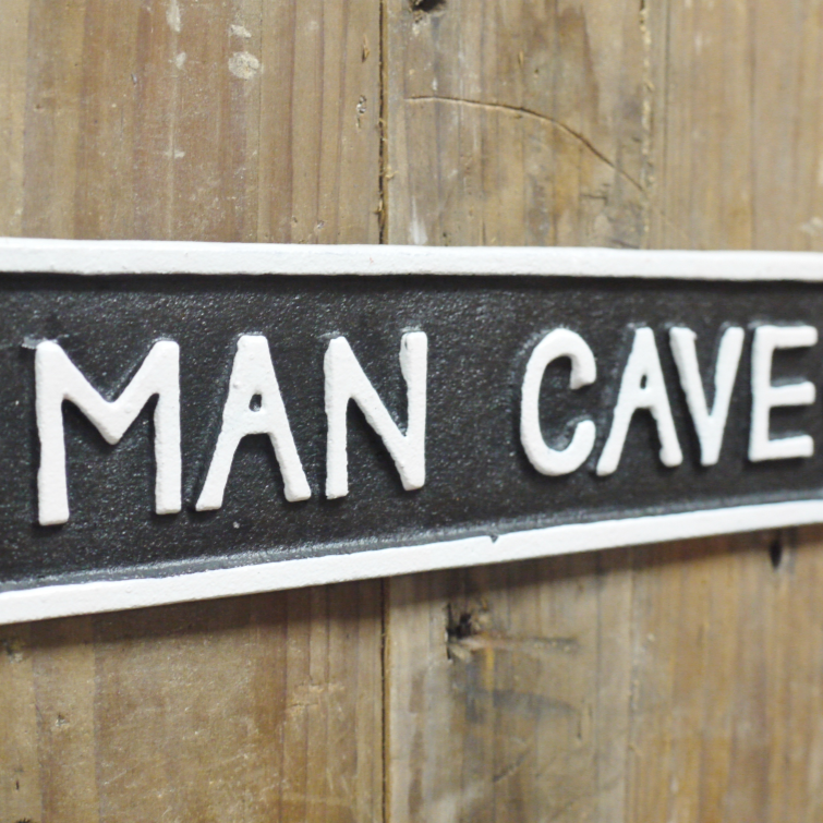 Man Cave Cast Iron Wall Sign