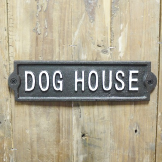 Dog House Cast Iron Wall Sign