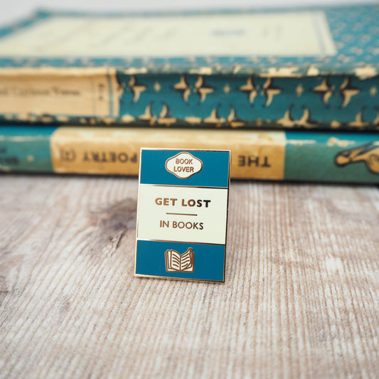 Get Lost In Books Enamel Pin Badge