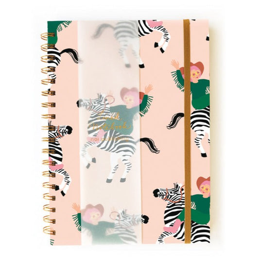Zebra Girl Gold Wiro Notebook