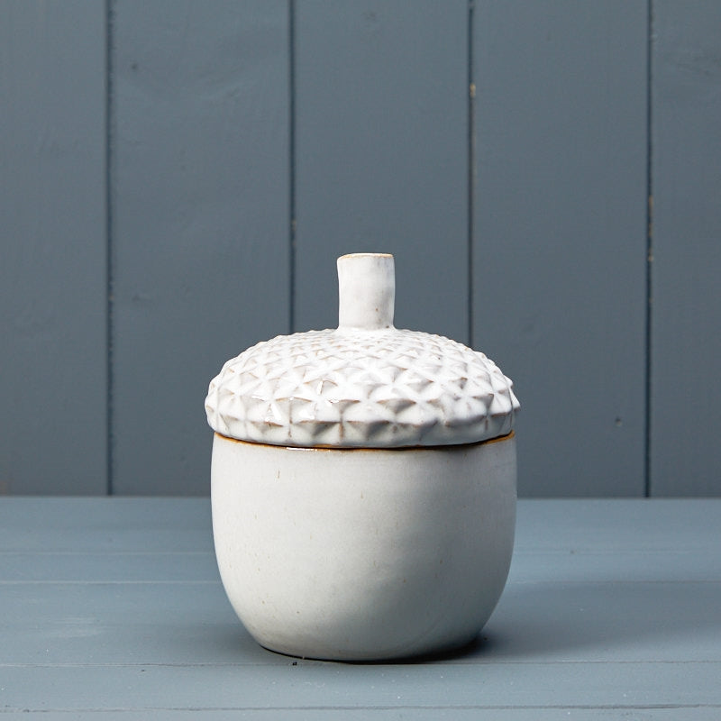 Glazed Ceramic Acorn Storage