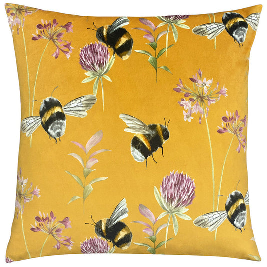 Country Honey Bee Cushion | Yellow