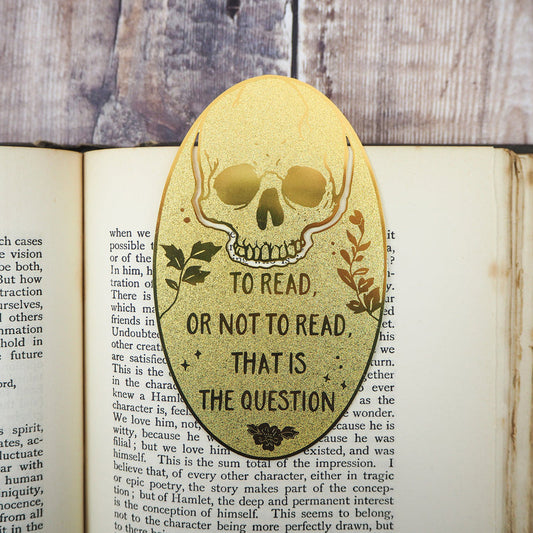 To Read Or Not To Read Brass Bookmark