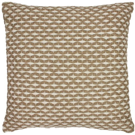Natural Weaved Jute & Cotton Cushion