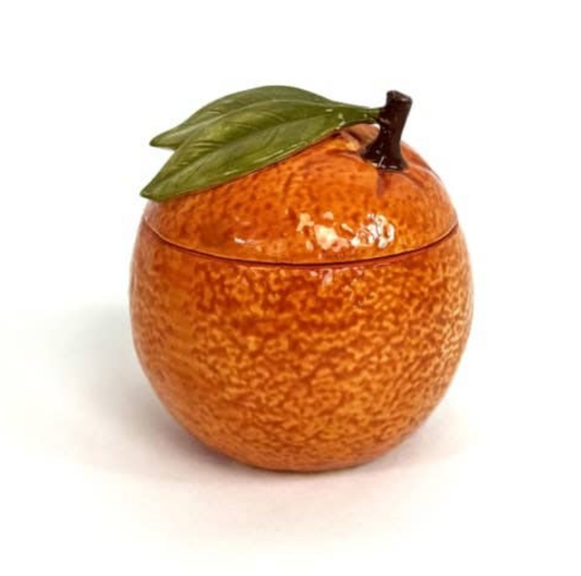 Ceramic Orange Storage Jar