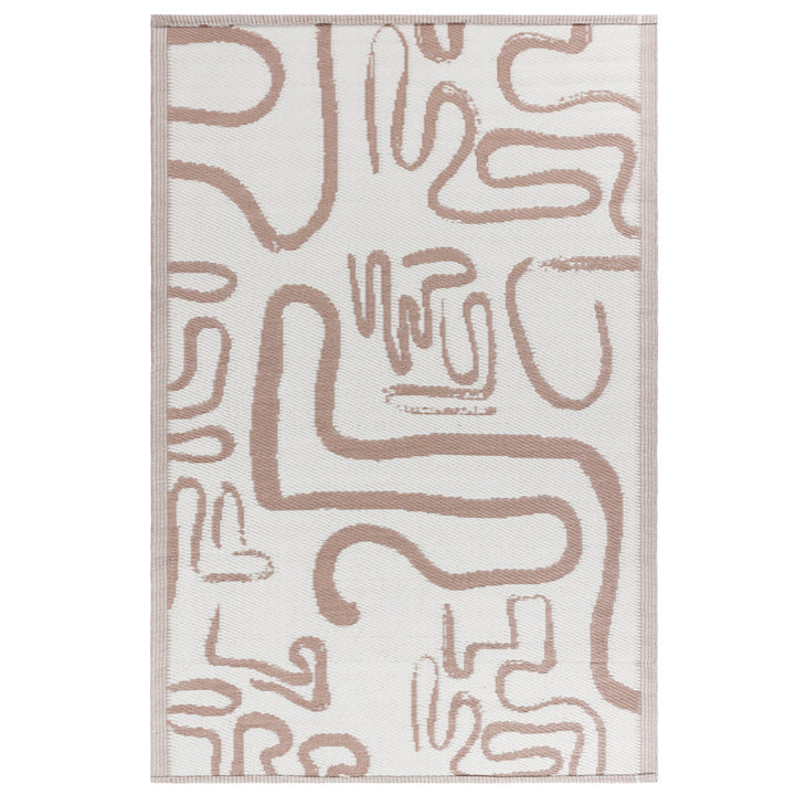Natural Karly Recycled & Reversible Outdoor Rug | 120 x 180 cm