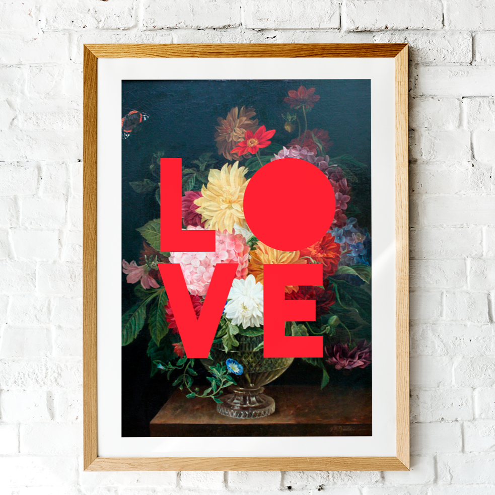 Love Floral Art Print
