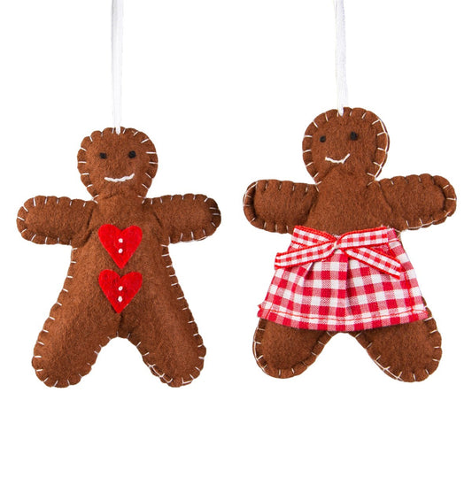 Festive Gingerbread Felt Hanging Decoration