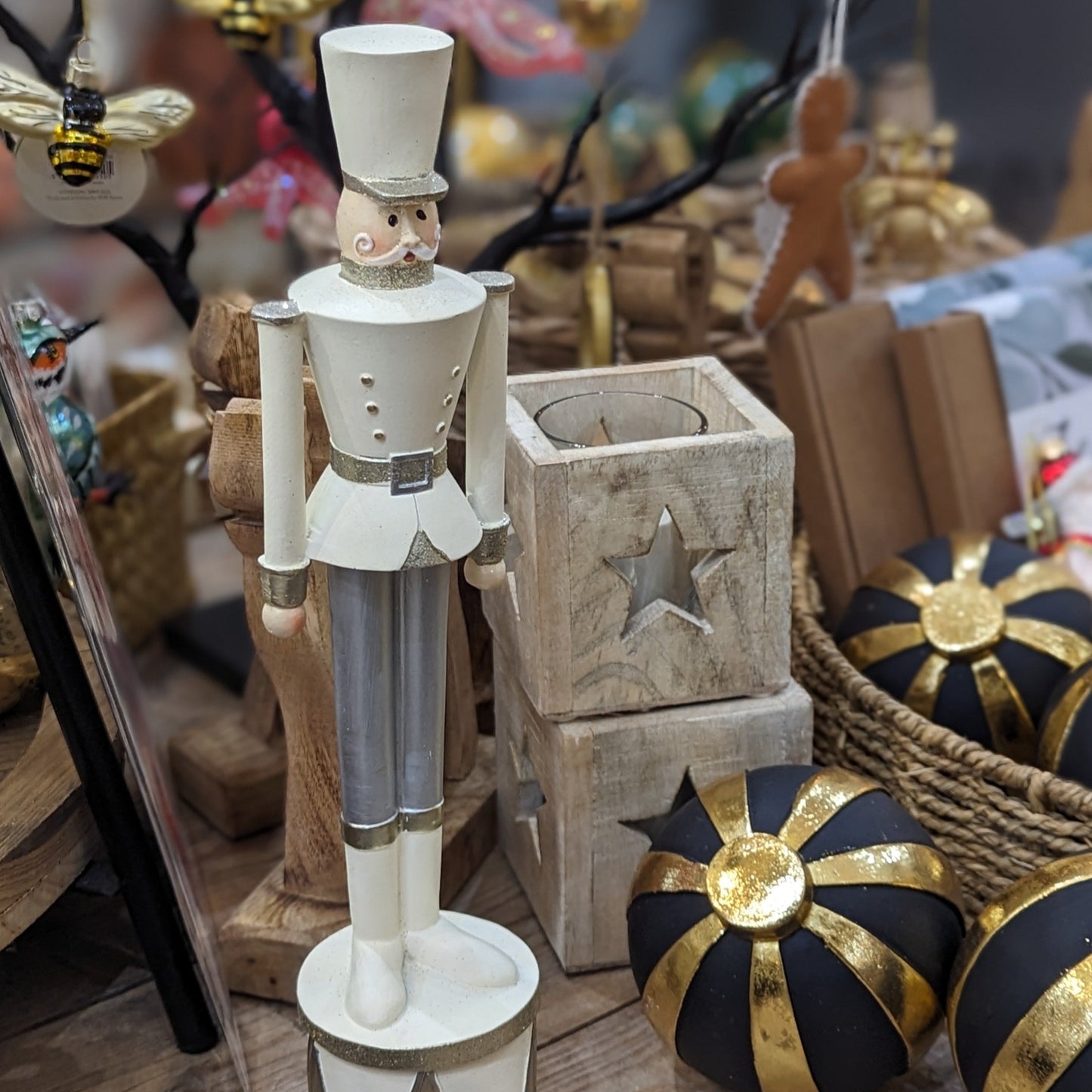 Cream Nutcracker Soldier Ornament | 34cm