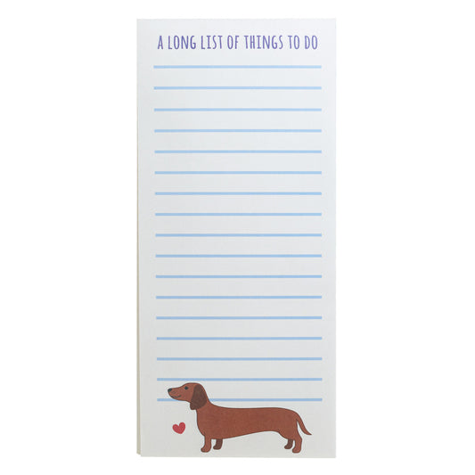 Sausage Dog Magnetic List Notepad