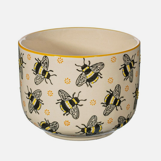 Hand Painted Busy Bees Planter
