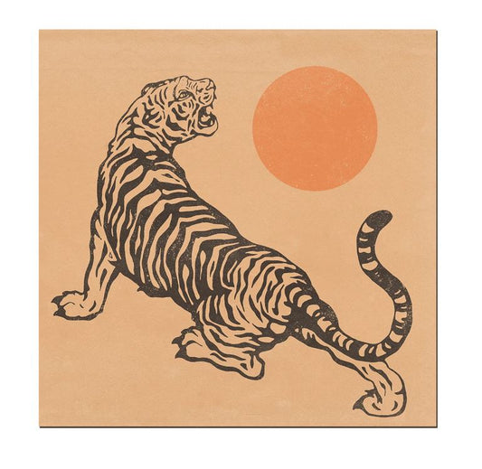 Tiger & Sun Art Print