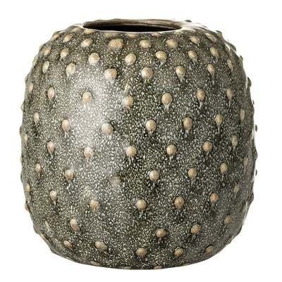 Bloomingville Green Textured Stoneware Vase