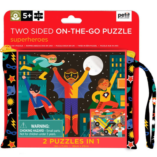 Superheroes Two-Sided On-The-Go Puzzle