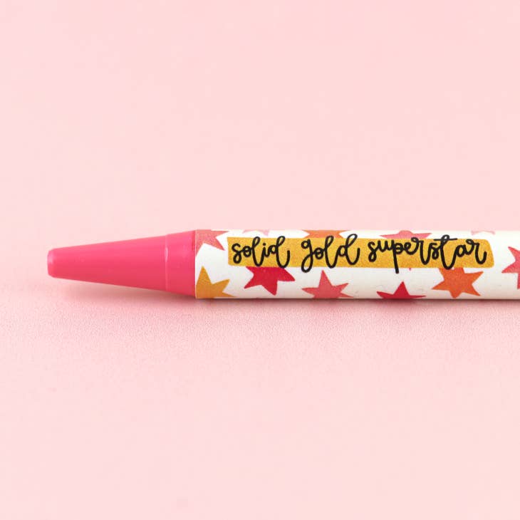 Pen Pink Starry | Solid Gold Superstar