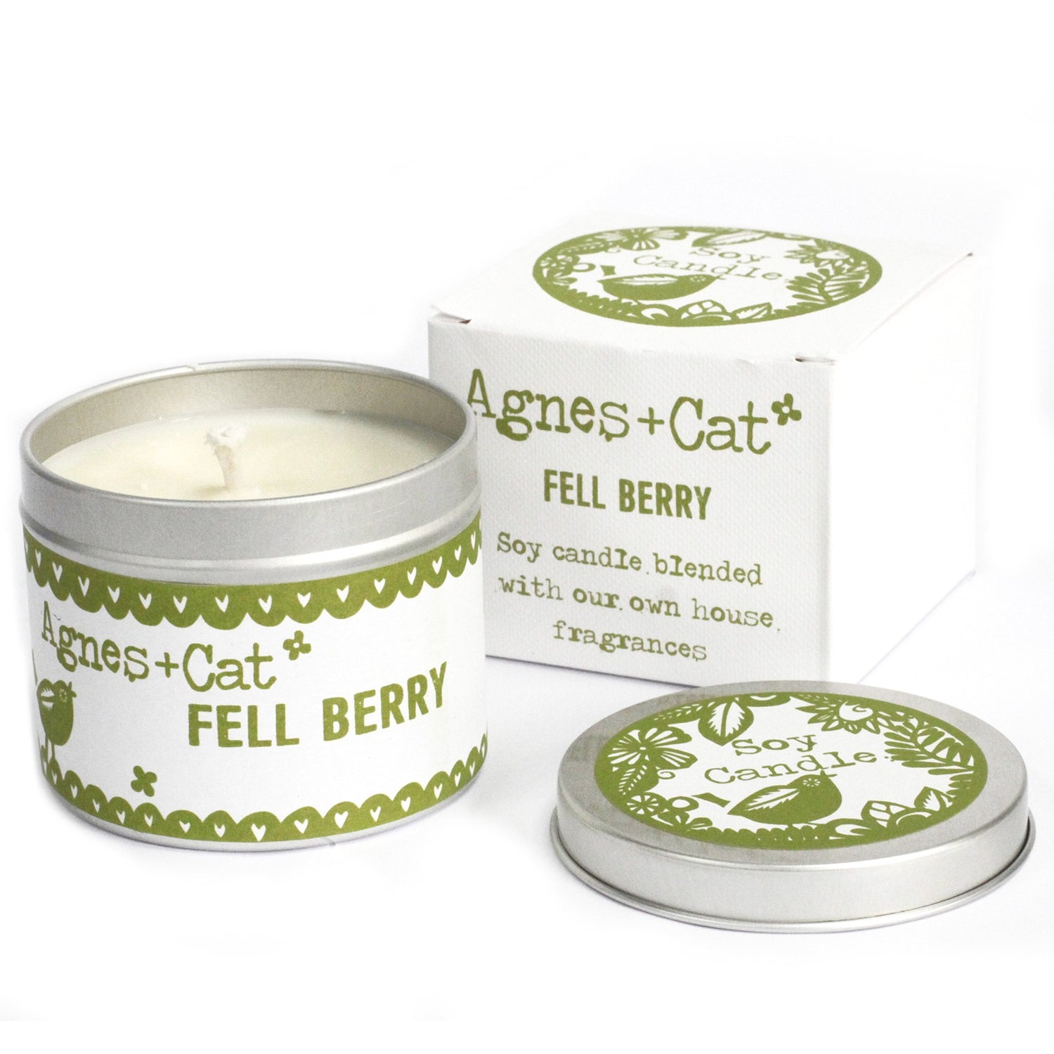 Agnes + Cat Fell Berry Fragranced Soy Wax Tin Candle
