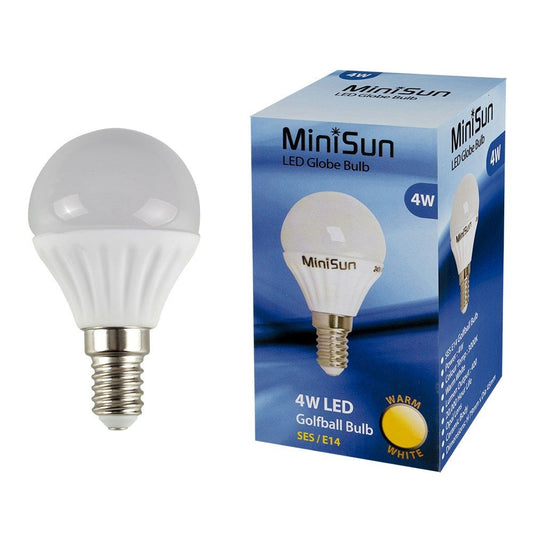 E14 4W LED Golfball Bulb Warm White 3000K