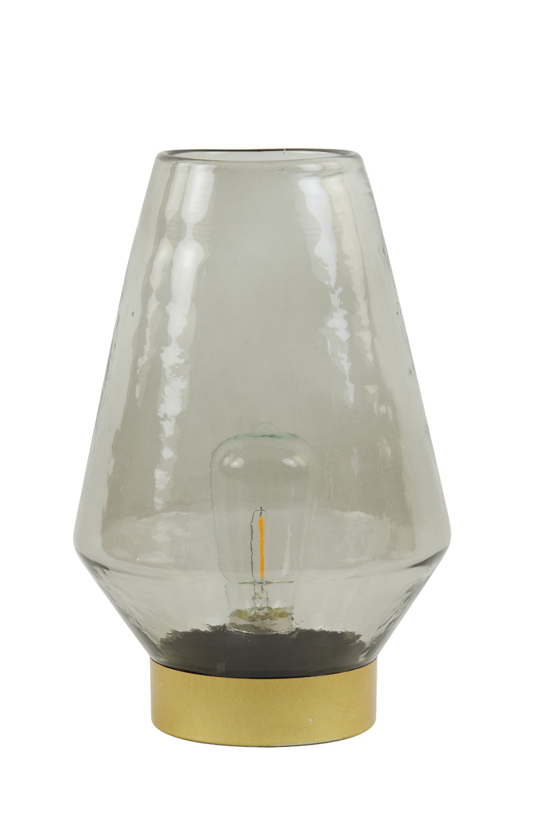 LED Table Lamp, Gold & Warm Grey