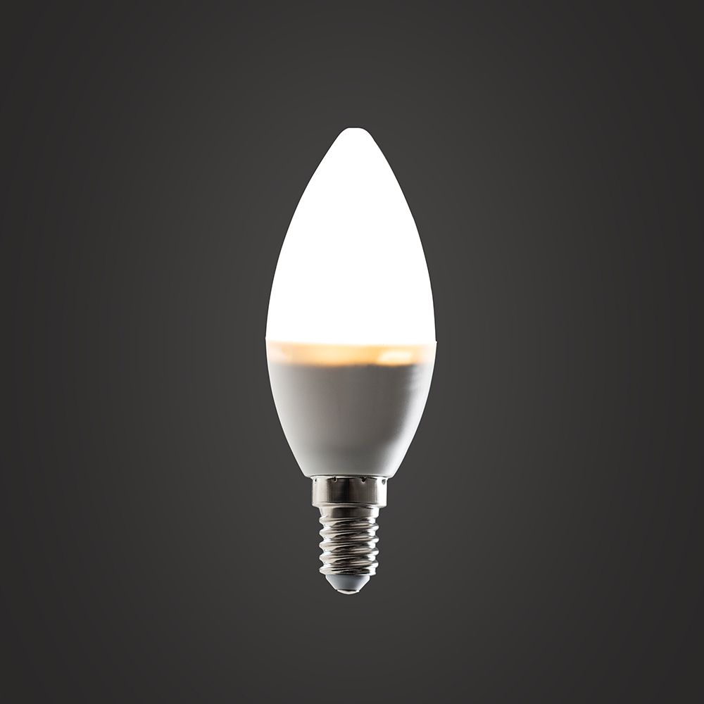 E14/SES 4W LED Frosted Candle Thermo Bulb