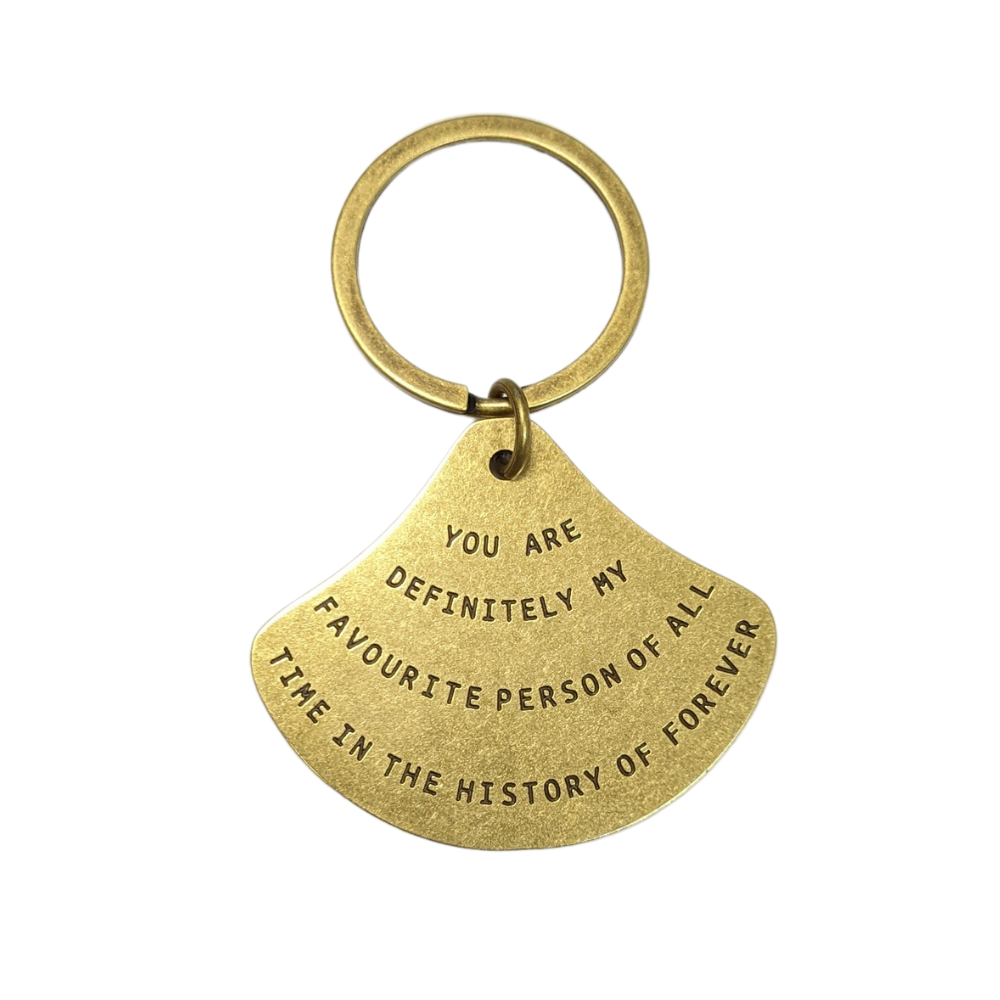 Favourite Person Aged Brass Keyring