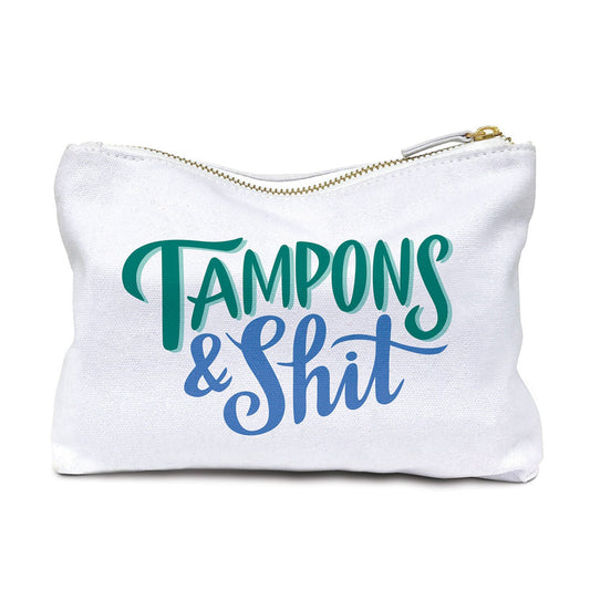 Tampons & Shit Canvas Zipped Pouch