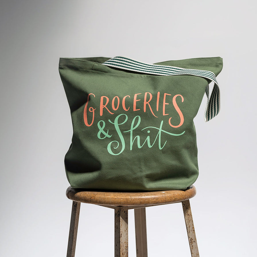 Groceries & Shit Tote Bag | Two Colour Options