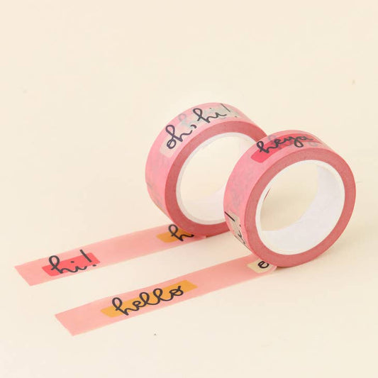 Pink Hello Washi Tape
