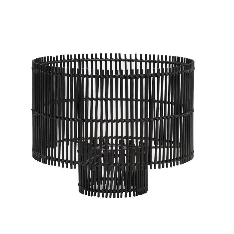 Black Bamboo Cylinder Shade