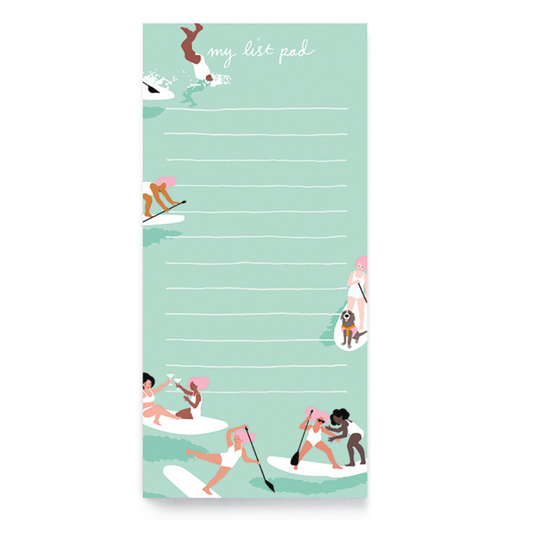 Paddle Boarding Magnetic List Notepad