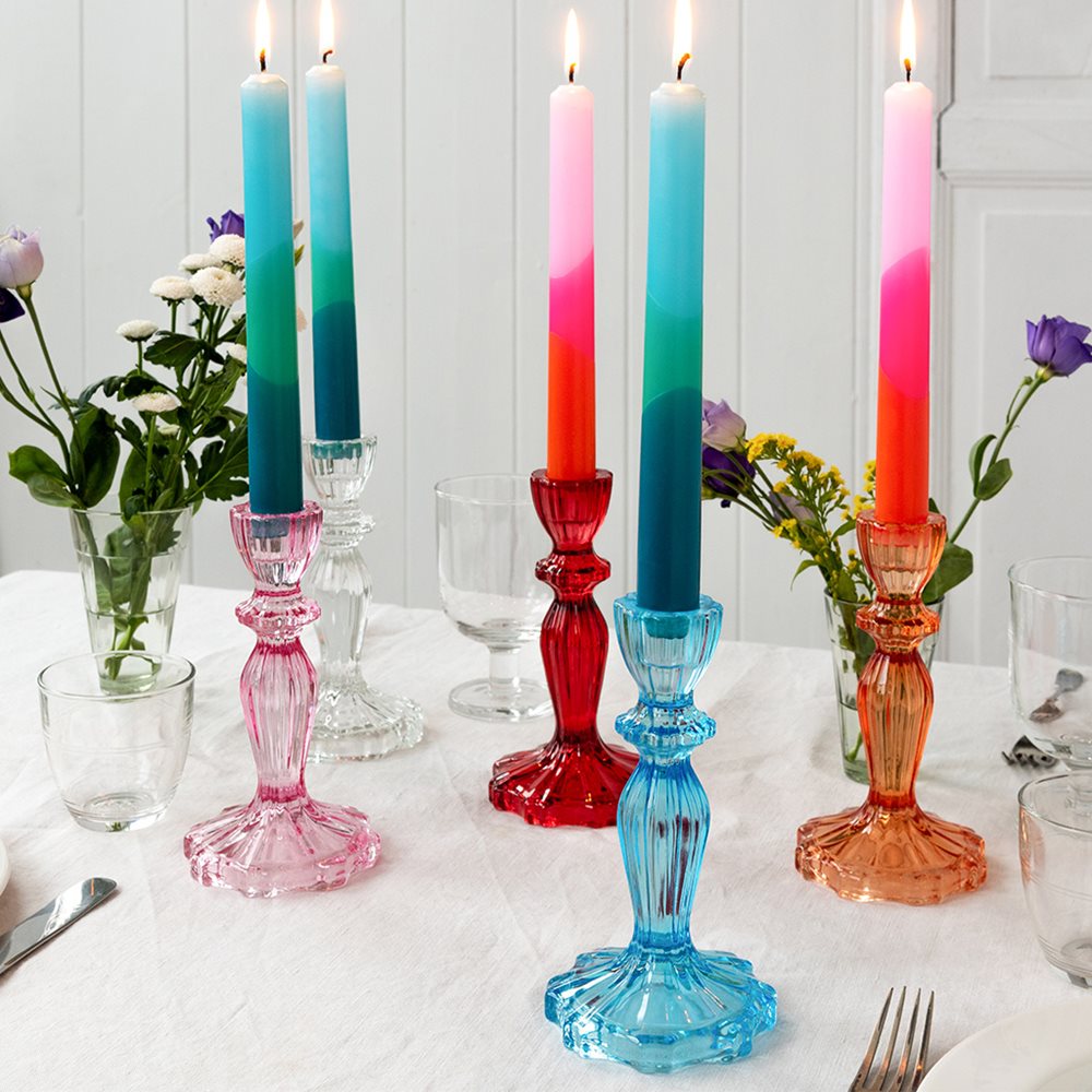 Ribbed Tall Candle Holder | Two Colours Available
