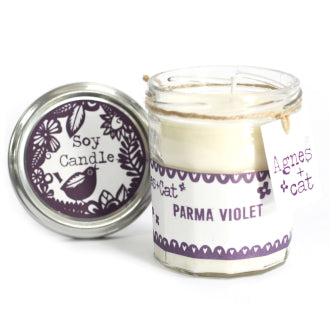 Parma Violet Soy Wax Jam Jar Candle 220g