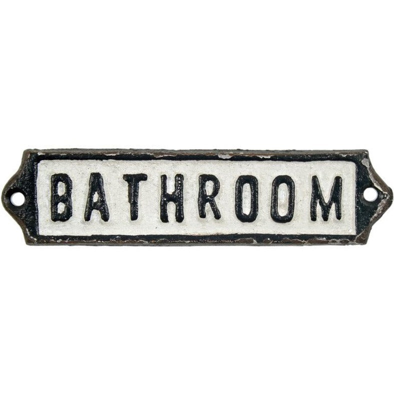 Cast iron Bathroom wall or door sign