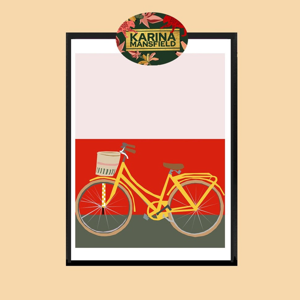 Yellow Bike Art Print