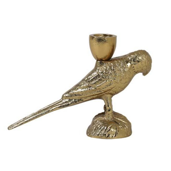 Quirky Gold Bird Candlestick Holder