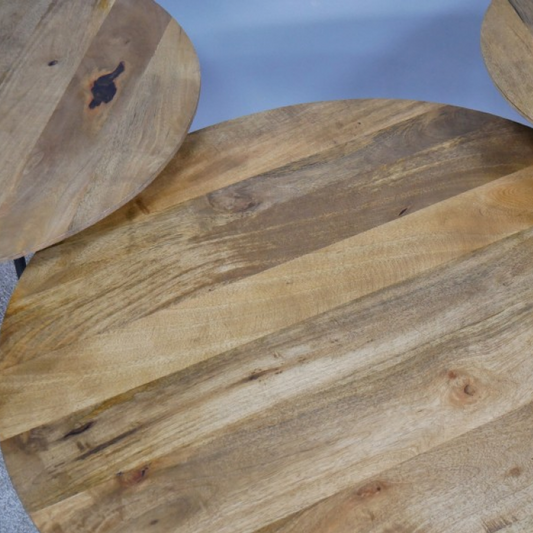 Mango Wooden Top Side Tables