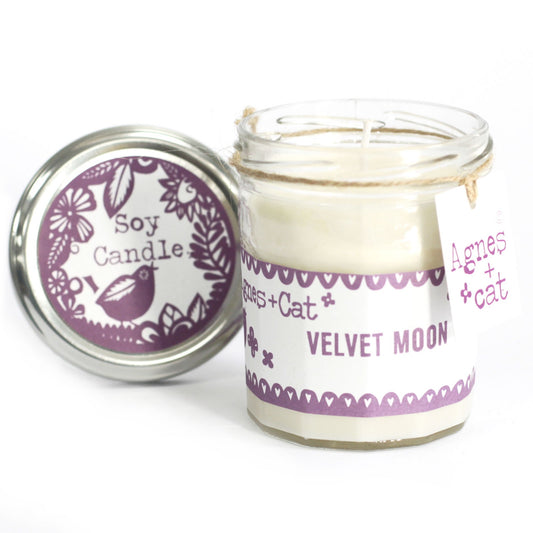 Velvet Moon Soy Wax Jam Jar Candle 220g
