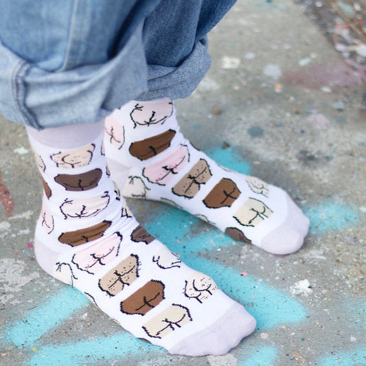 Eat Mielies Weird Illustration Cute Bums Socks